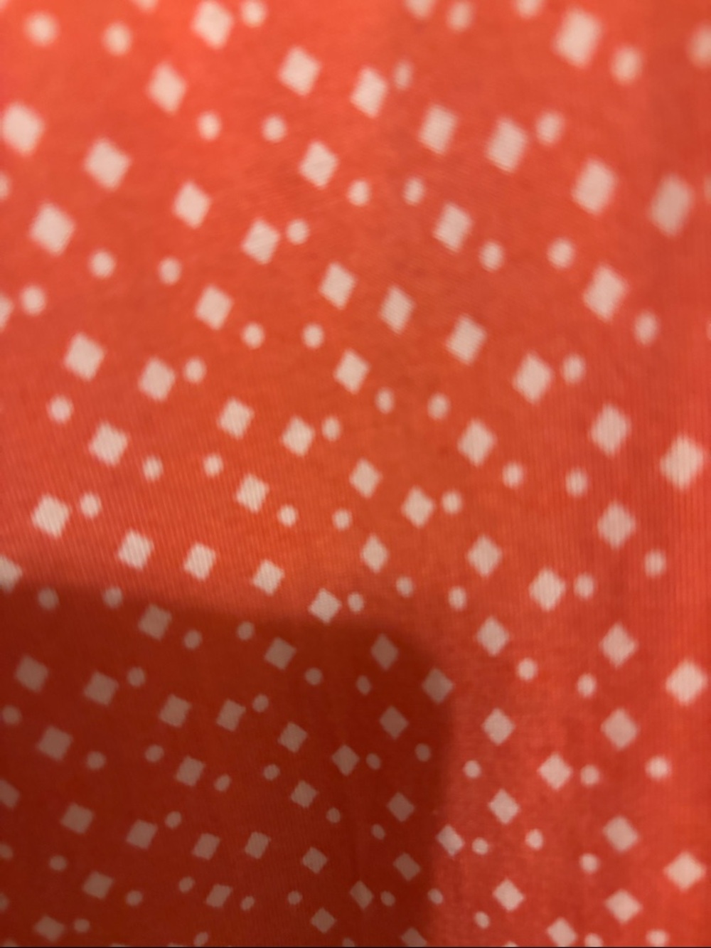 LOFT Coral Sleeveless Crochet Yoke Tank with White Dot Print - Picture 4 of 5